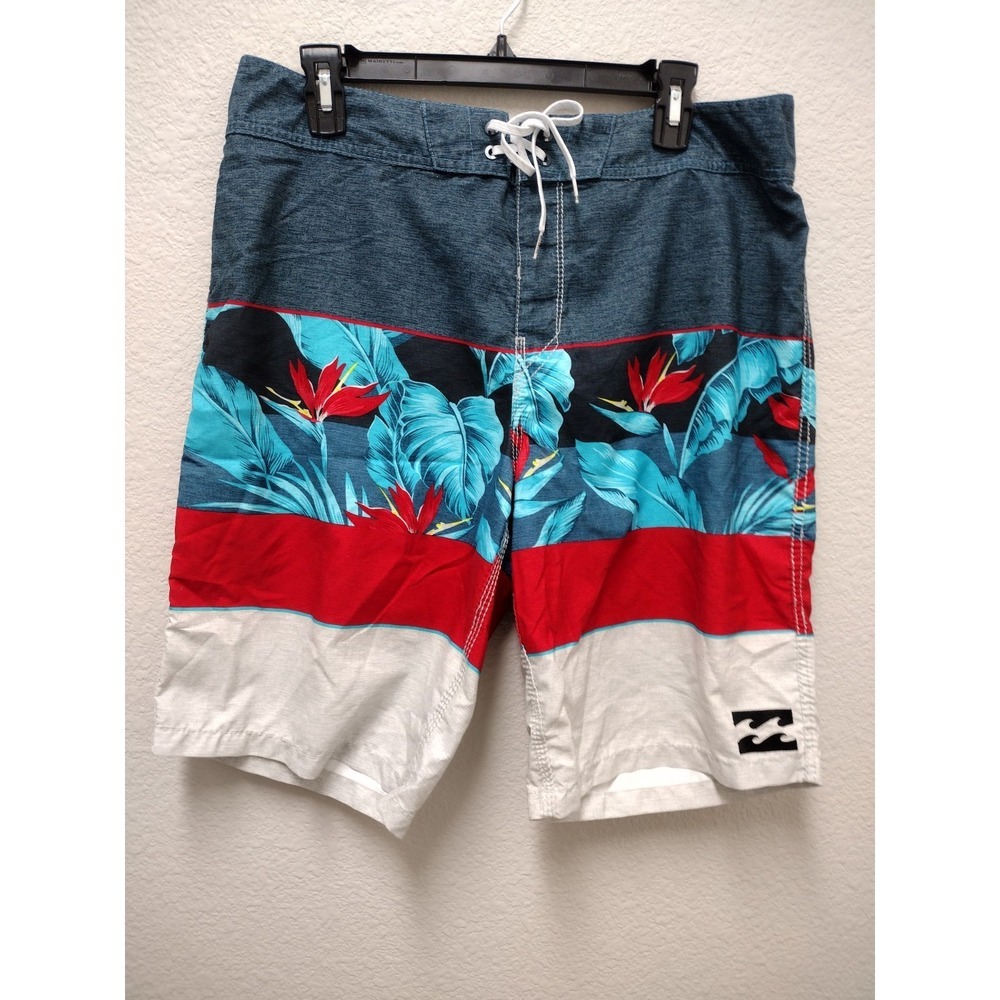 Billabong All Day Board Shorts Men's Size 36 Hawaiian Draw String Swim Trunks‎